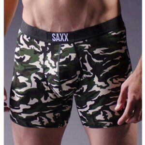 SAXX Underwear VIBE Modern Fit Boxer Soft Viscose Fabric Camo NEW
